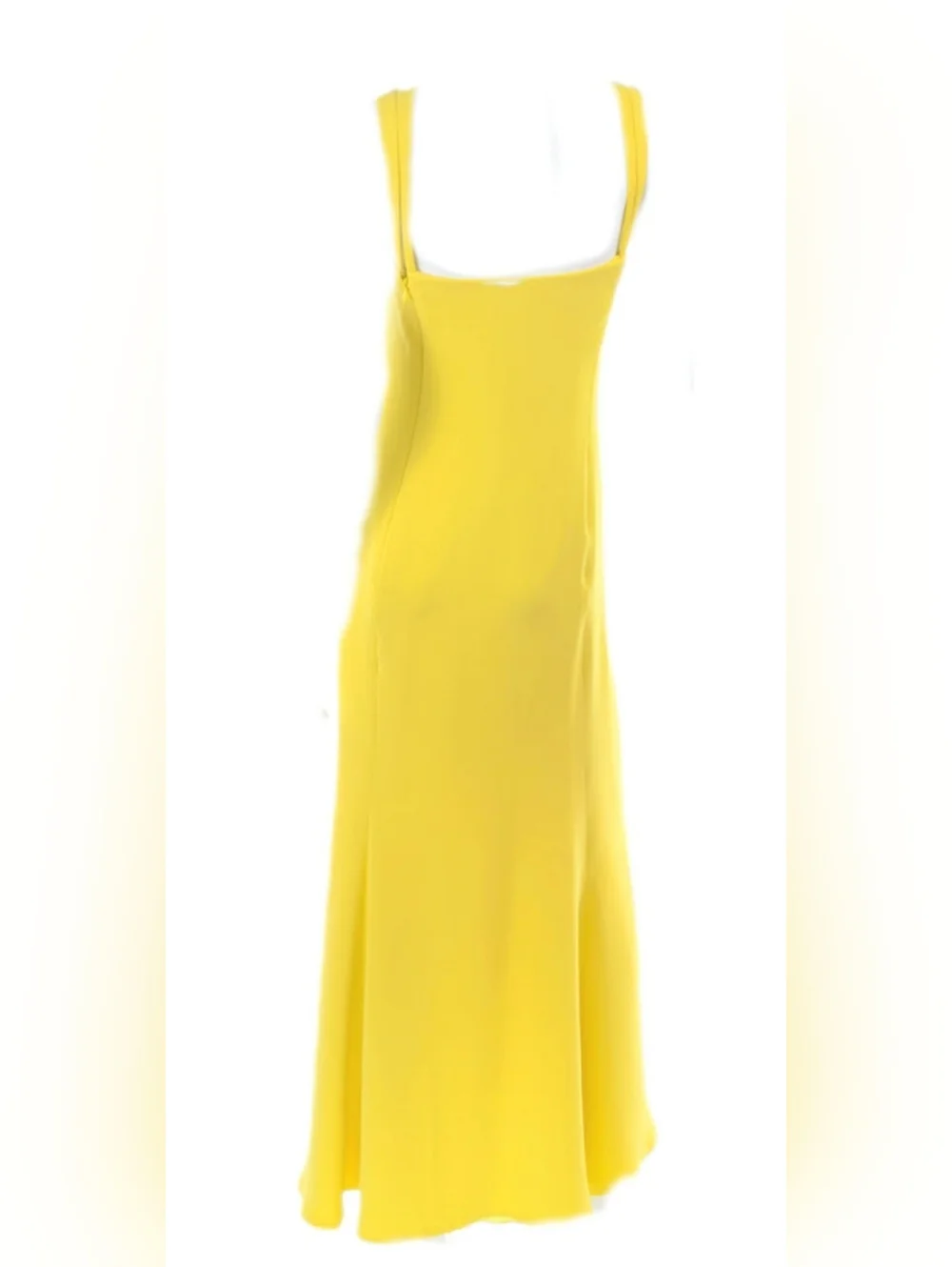 ●$5,000 OSCAR DE LA RENTA CHARTREUSE SILK GREECE YELLOW RUNWAY GOWN US 8